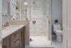 Bathroom of the Week:  Fresh Shower-Tub Combo in 49 Square Feet