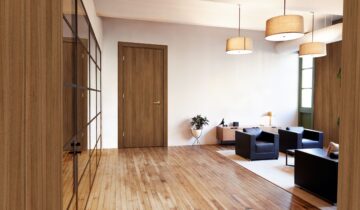 Durable laminate doors with distinctive wood character